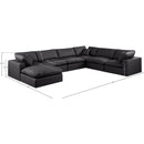 Meridian Comfy Black Vegan Leather Modular Sectional IMAGE 10