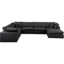 Meridian Comfy Black Vegan Leather Modular Sectional IMAGE 4