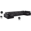 Meridian Comfy Black Vegan Leather Modular Sectional IMAGE 11