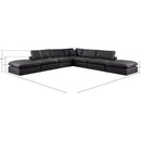 Meridian Comfy Black Vegan Leather Modular Sectional IMAGE 10