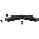 Meridian Comfy Black Vegan Leather Modular Sectional IMAGE 11
