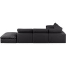 Meridian Comfy Black Vegan Leather Modular Sectional IMAGE 3