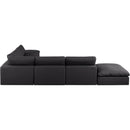 Meridian Comfy Black Vegan Leather Modular Sectional IMAGE 5