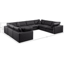 Meridian Comfy Black Vegan Leather Modular Sectional IMAGE 10