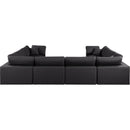 Meridian Comfy Black Vegan Leather Modular Sectional IMAGE 3