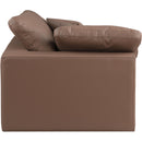 Meridian Comfy Brown Vegan Leather Modular Corner Chair IMAGE 6