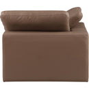 Meridian Comfy Brown Vegan Leather Modular Corner Chair IMAGE 7