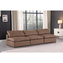 Meridian Comfy Brown Vegan Leather Modular Sofa IMAGE 2