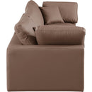 Meridian Comfy Brown Vegan Leather Modular Sofa IMAGE 5