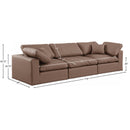 Meridian Comfy Brown Vegan Leather Modular Sofa IMAGE 9