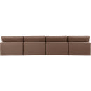 Meridian Comfy Brown Vegan Leather Modular Sofa IMAGE 3