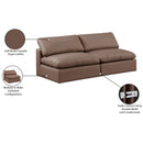 Meridian Comfy Brown Vegan Leather Modular Sofa IMAGE 10