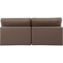 Meridian Comfy Brown Vegan Leather Modular Sofa IMAGE 3