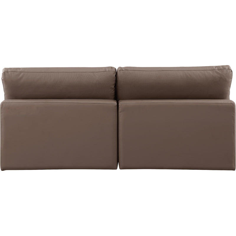 Meridian Comfy Brown Vegan Leather Modular Sofa IMAGE 3