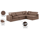 Meridian Comfy Brown Vegan Leather Modular Sectional IMAGE 16