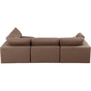 Meridian Comfy Brown Vegan Leather Modular Sectional IMAGE 5