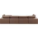 Meridian Comfy Brown Vegan Leather Modular Sectional IMAGE 5