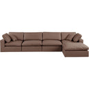Meridian Comfy Brown Vegan Leather Modular Sectional IMAGE 8