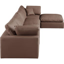 Meridian Comfy Brown Vegan Leather Modular Sectional IMAGE 9