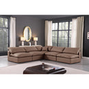 Meridian Comfy Brown Vegan Leather Modular Sectional IMAGE 2
