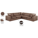 Meridian Comfy Brown Vegan Leather Modular Sectional IMAGE 11