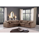 Meridian Comfy Brown Vegan Leather Modular Sectional IMAGE 2