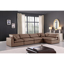 Meridian Comfy Brown Vegan Leather Modular Sectional IMAGE 3