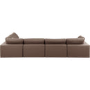 Meridian Comfy Brown Vegan Leather Modular Sectional IMAGE 5