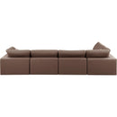 Meridian Comfy Brown Vegan Leather Modular Sectional IMAGE 6