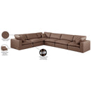 Meridian Comfy Brown Vegan Leather Modular Sectional IMAGE 11