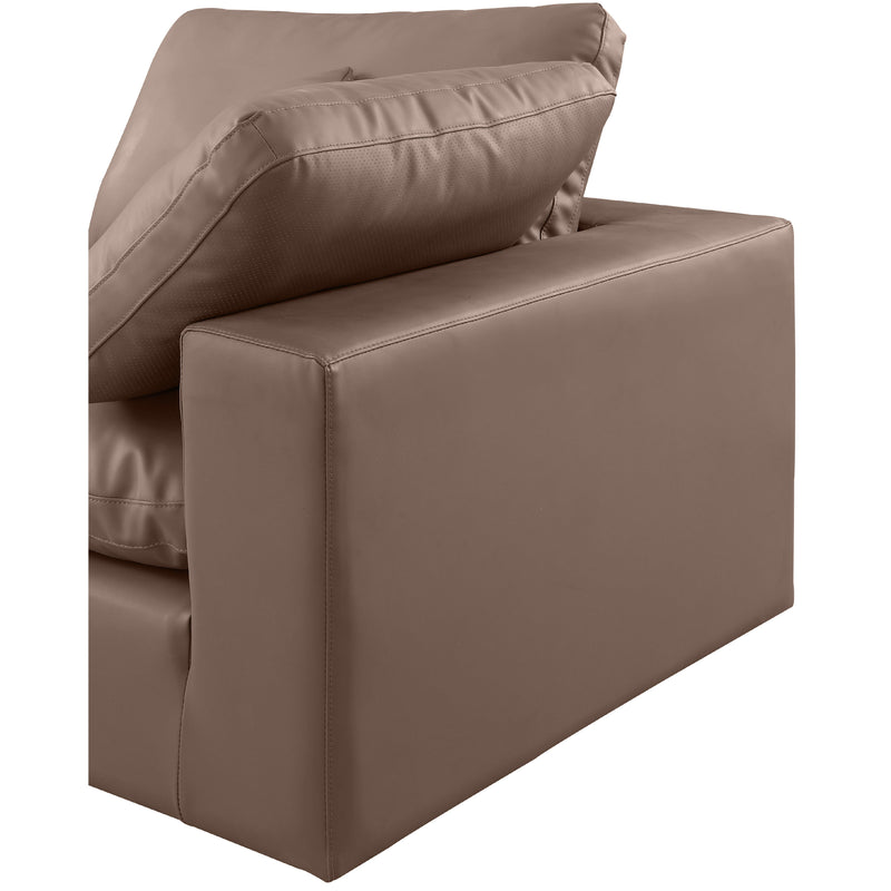 Meridian Comfy Brown Vegan Leather Modular Sectional IMAGE 8