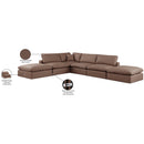 Meridian Comfy Brown Vegan Leather Modular Sectional IMAGE 11