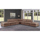 Meridian Comfy Brown Vegan Leather Modular Sectional IMAGE 2