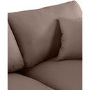 Meridian Comfy Brown Vegan Leather Modular Sectional IMAGE 8