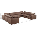 Meridian Comfy Brown Vegan Leather Modular Sectional IMAGE 10