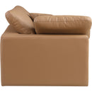 Meridian Comfy Cognac Vegan Leather Modular Corner Chair IMAGE 6
