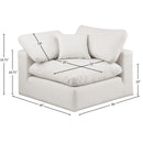 Meridian Comfy Cream Vegan Leather Modular Corner Chair IMAGE 11