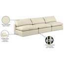 Meridian Comfy Cream Vegan Leather Modular Sofa IMAGE 10