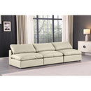 Meridian Comfy Cream Vegan Leather Modular Sofa IMAGE 2