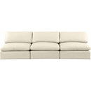 Meridian Comfy Cream Vegan Leather Modular Sofa IMAGE 4