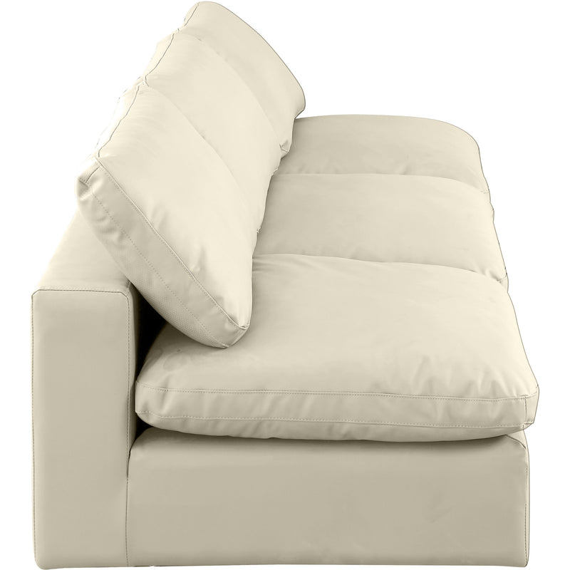 Meridian Comfy Cream Vegan Leather Modular Sofa IMAGE 5