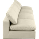 Meridian Comfy Cream Vegan Leather Modular Sofa IMAGE 5