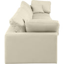 Meridian Comfy Cream Vegan Leather Modular Sofa IMAGE 5