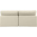 Meridian Comfy Cream Vegan Leather Modular Sofa IMAGE 3