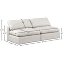 Meridian Comfy Cream Vegan Leather Modular Sofa IMAGE 9