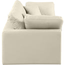 Meridian Comfy Cream Vegan Leather Modular Sofa IMAGE 5