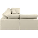 Meridian Comfy Cream Vegan Leather Modular Sectional IMAGE 10