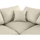 Meridian Comfy Cream Vegan Leather Modular Sectional IMAGE 12