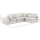 Meridian Comfy Cream Vegan Leather Modular Sectional IMAGE 15