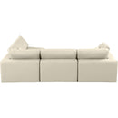 Meridian Comfy Cream Vegan Leather Modular Sectional IMAGE 5